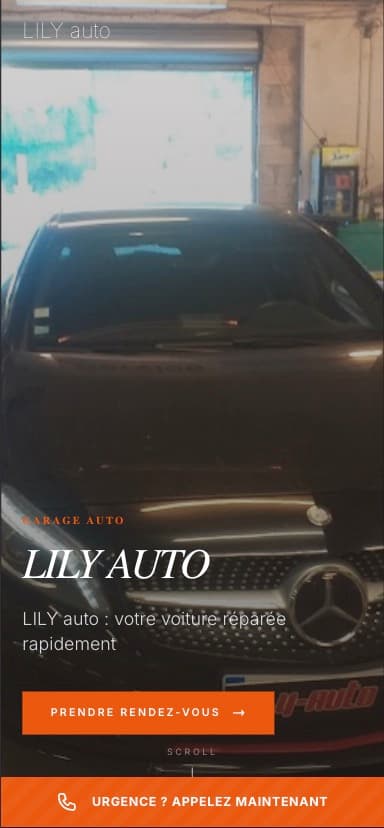 Exemple de site vitrine pour garage automobile