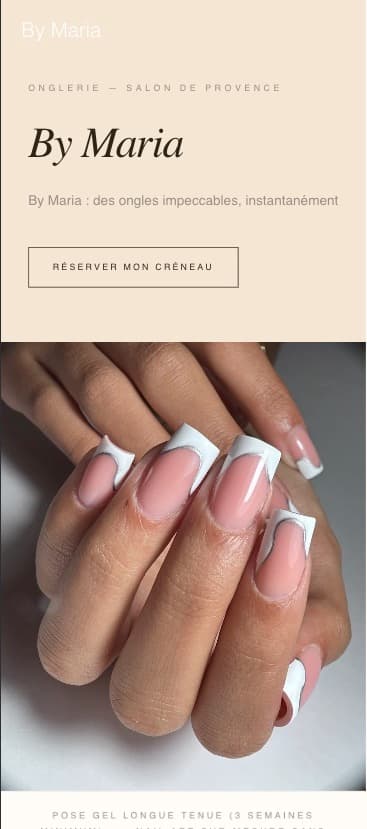 Site vitrine onglerie